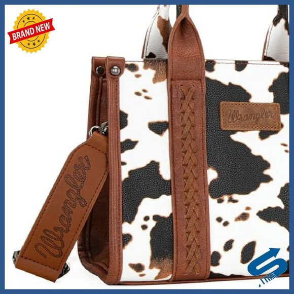Crossbody Leather Bag With Guitar Strap, Guitar Strap Purse  Structured Tote Bag with Guitar Strap, 2 Zip Pockets, Western Style
